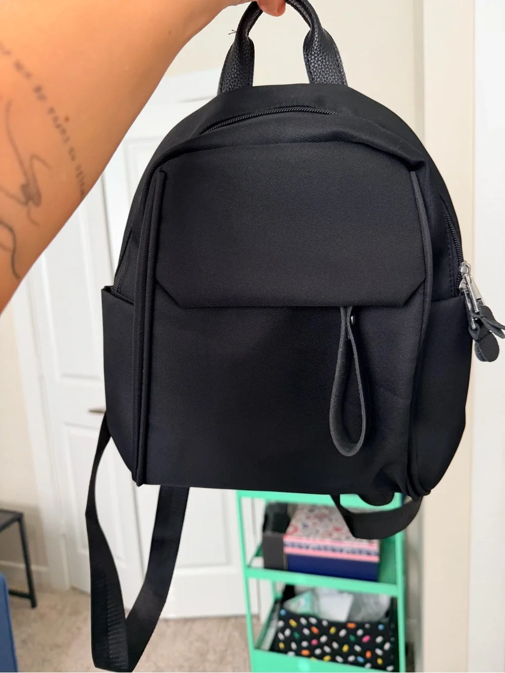 Black Women's Mini Backpack - Everyday Lightweight Carry